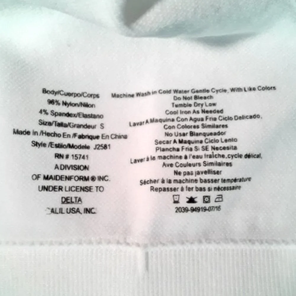Maidenform Girls White SEAMFREE Racerback Sports Bra Size Small - Picture 3 of 4
